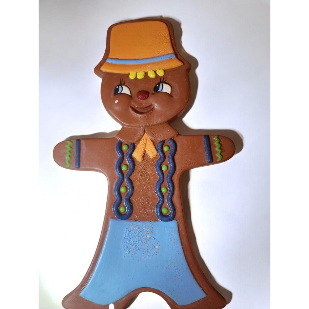 Vintage 1975 Arner's Gingerbread Family Wall Decor Plaques Set 4 Retro Kitchen - Picture 2 of 10